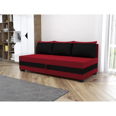 Obrázek produktu pro Jednolůžková čalouněná postel 100x195 MIRRY BIZ 1 - červená / černá