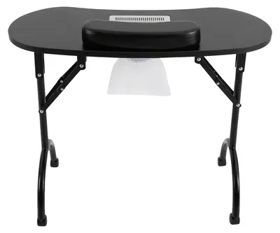 Produktbild von Manikürtisch, integrierter Staubsammler, tragbares Design, schwarz