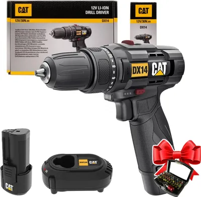 Image de Visseuse sans fil 12 V, couple 30 Nm, DX14 CAT, 1 batterie 2,0 Ah, LED