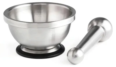 Obrázek produktu pro Strouhátko a tlouklo z nerezové oceli s protiskluzovou základnou