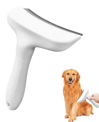 Produktbild von Culinavog Haustier Bürste für Hunde und Katzen, Selbstreinigende Zupfbürste für Langhaar und Kurzhaar, Entfernt Unterwolle und Lose Haare, Katzenbürste Haustierbürste,Weiß