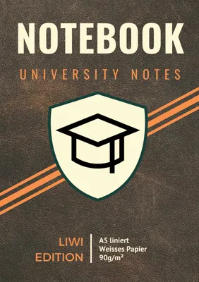 Produktbild von Notizbuch für die Uni - A5 liniert - 100 Seiten 90g/m² - Softcover ohne Leder -Papier