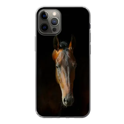 Produktbild von MuchoWow® Handyhülle Schutzhülle Hülle für iPhone 13 Pro Pferde - Tiere - Braun Silikon Softcase Handy Hülle - Handy-Tasche
