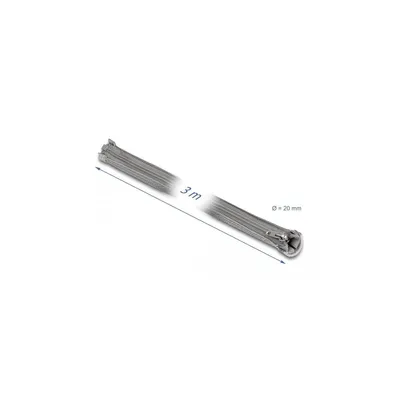 Immagine prodotto di DELOCK Geflechtschlauch Reißverschl. hitzebest. 3mx20mm Grau