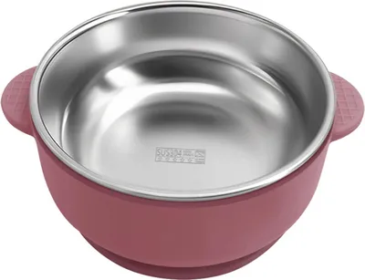 Produktbild von Baby-Futternapf, Edelstahl, doppellagig, Reisschüssel mit Saugfuß, BPA-frei, Suppenschüssel, Doppelgriff, Lebensmittelbehälter