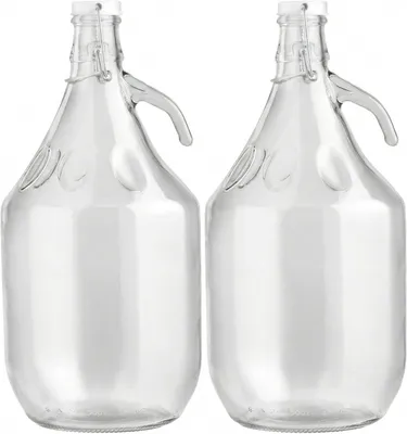 Produktbild von lilawelt24 2x 5L Glasballon Gallone mit Bügelverschluss und Henkel
