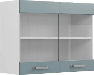 Produktbild von Küchenglasschrank Vicco R-Line Blau-Grau 80 cm, Model 41043