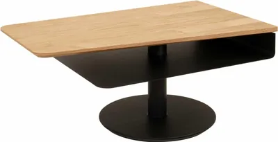 Produktbild von Couchtisch höhenverstellbar Charil 100x46x60 Furnier Wildeiche/Schwarz