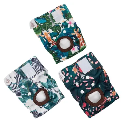 Productafbeelding van Solidchoice - Wasbare Hondenluiers voor Vrouwen, 3 Stuks Herbruikbare Pants