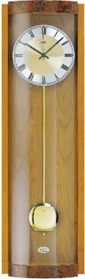 Produktbild von AMS 5087/9 Wanduhr Funk Funkwanduhr mit Pendel Holz kirschbaum farben Pendeluhr