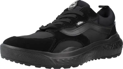 A studio shot of a single black Vans Ultrarange Neo Vr3 sports shoe.