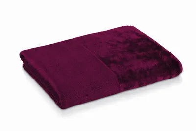 Produktbild von Möve Handtuch Uni Bamboo Luxe Veloursbordüre Bordeaux 30x50