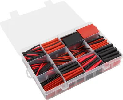 Produktbild von Schrumpfschlauch-Set McPower, 560-teilig in Sortimentsbox, rot&schwarz