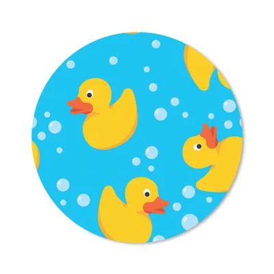 Produktbild von MuchoWow® Mauspad Mousepad Gummi-Entchen - Wasser - Muster 20x20 cm - Mousepads - Maus Mat - Pad - Mausunterlage - Schreibtischmatte