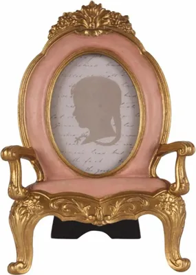 Obrázek produktu pro Casa Padrino Barokní obrazový rám ve tvaru křesla růžový / zlatý v. 18,5 cm