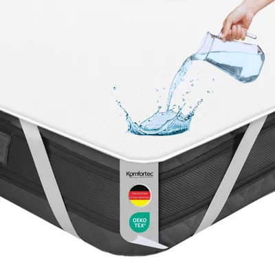 Zdjęcie produktu dla Komfortec wodoodporny ochraniacz na materac, 90 x 200 cm, nakładka na materac, oddychająca nakładka na materac, bez szelestu, ochraniacz na materac, podkładka na nietrzymanie moczu, biały