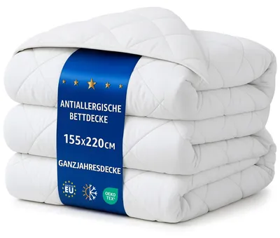 Obrázok produktu pre Celoročná prikrývka 220x155 cm - Stehovaná mikrovláknová prikrývka -  Oeko-Tex
