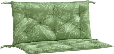 Obrázok produktu pre vidaXL Vankúše na záhradnú lavicu 2 ks. Látka so vzorom listov 100x50x7 cm