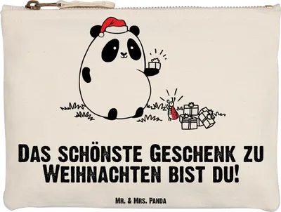 Produktbild von Mr. & Mrs. Panda Kulturbeutel Panda Weihnachtsgeschenk Grösse XL Große - Weiß - Geschenk, Schlampermäppchen, Pouch, Stoffbeutel, kosmetiktäschchen, Etui, Kulturtasche