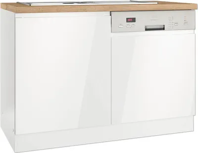 Produktbild von Held Möbel Spülenschrank Kiel BxTxH 120 x 60 x 86 cm weiß hochglanz zerlegt 667.6341