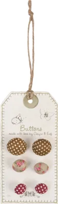 Produktbild von Bastelutensilien Knöpfe 3 Knöpfe gepunktet 6x12 cm