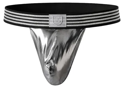 Image de TOF Paris Metal Stringless Thong Silver - 1x Taille S