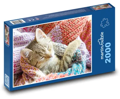 Obrázek produktu pro martinpuzzle - Puzzle 2000 - Spící kotě - kočka