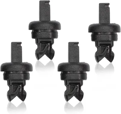Image de ANBOO, 4 clips de fixation, noirs, en plastique, pour véhicules, clips pour tablette arrière
