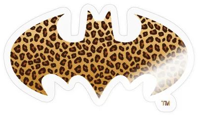 Produktbild von Spreadshirt Batman Leoprint Logo Sticker Aufkleber, 10 x 10 cm, Transparent glänzend