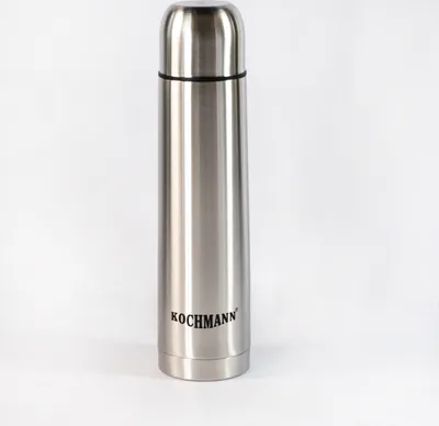Produktbild von Kochmann Thermoskanne 1000 ml – Edelstahl Isolierflasche – Doppelwandige Vakuumisolierung – Ideal für heiße & kalte Getränke, Reisen & Sport (JL605)