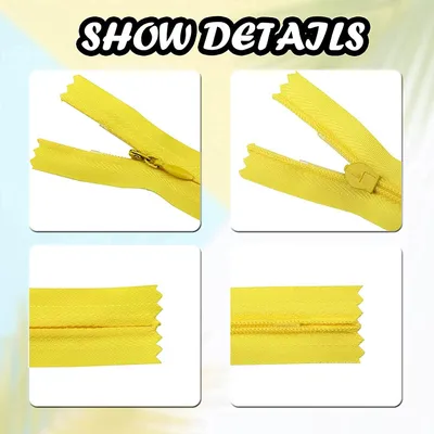 Produktbild von Set 30 verdeckte Reißverschlüsse, 65 cm, Nylon, 15 Farben, für Kleidung
