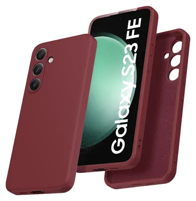 Image de Etui pour Samsung Galaxy S23 FE Etui en silicone liquide souple, antichoc en caoutchouc rouge