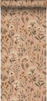 Produktbild von Sanders & Sanders Tapete Feldblumen Terrakottarosa 50 x 900 cm