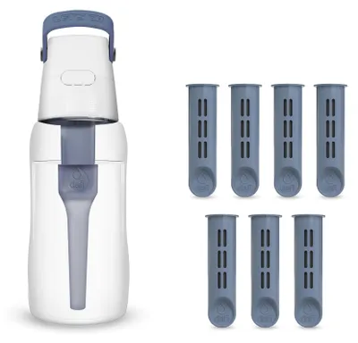 Zdjęcie produktu dla Dafi Butelka filtrująca SOLID 0,5 l jeansowa z 7 filtrami