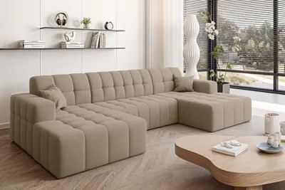 Produktbild von Kaiser Möbel Ecksofa Nimes in U-Form, stoff Portland Beige