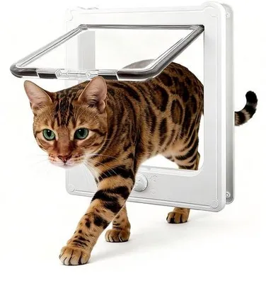 Productafbeelding van Kattenluik met 4 Sluitopties voor Binnen- en Buitendeuren
