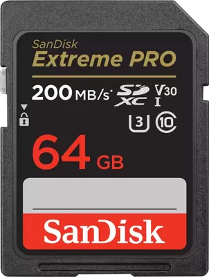 Zdjęcie produktu dla SanDisk Extreme Pro - Karta pamięci flash - 64 GB - Video Class V30 / UHS-I U3 / Class10 - SDXC UHS-I