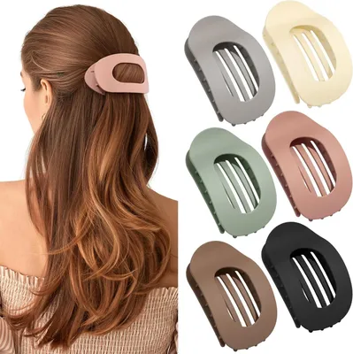 Image de Tumurup Ensemble de pinces à cheveux Femme 6 couleurs Grandes pinces à cheveux françaises mates