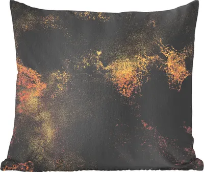 Produktbild von MuchoWow® Zierkissen Sofakissen Wohnzimmer Dekokissen 50x50 cm Gold - Schwarz - Abstrakt - Komfort - Sofakissen