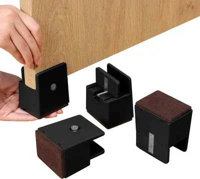 Produktbild von Famanu Möbelverhöher mit Schraubklemme - 5,1 cm Höhe, robust, für runde/vierkante Möbelbeine