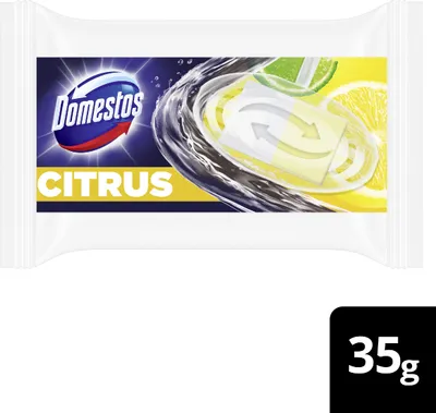 Produktbild von Domestos 3 in1 WC blok NÁHRADNÝ tuhý Citrus 35 g