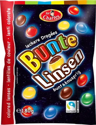Produktbild von Bunte Schokoladelinsen mit Milchschokolade 180g