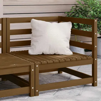Produktbild von "2026 Promotion" Garten-Ecksofa Honigbraun Massivholz Kiefer - Gartenstühle CC27095