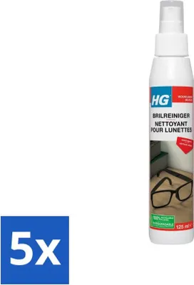Produktbild von HG – Brillenreiniger – Für kristallklare Gläser – 125 ml - Vorteilspack - 5 Stücke