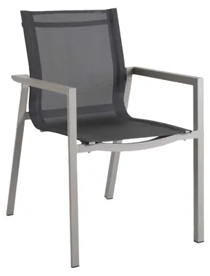 Produktbild von Stapelbarer Gartenstuhl Delia | Khaki | Textilene | Brafab | 2er Set