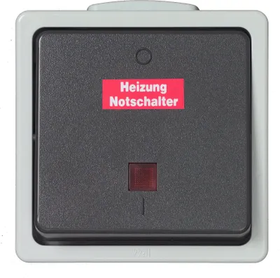 Produktbild von Unitec Heizungsnotschalter, Aufputz, grau/dunkelgrau IP54
