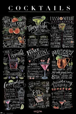 Image de Lily & Val - Cocktails - Mixdrink - Poster 61x91,5