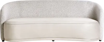Zdjęcie produktu dla BELIANI Sofa trzyosobowa jasnobeżowa w stylu nowoczesnym tapicerowana dwie tkaniny