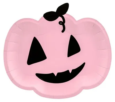 Immagine prodotto di 6 Piatti di Halloween con zucca rosa