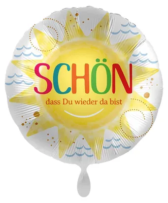 Produktbild von Folienballon rund 43cm Schön dass Du wieder da bist